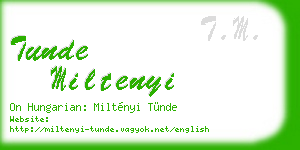 tunde miltenyi business card