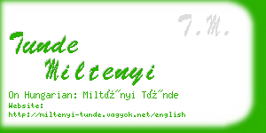 tunde miltenyi business card
